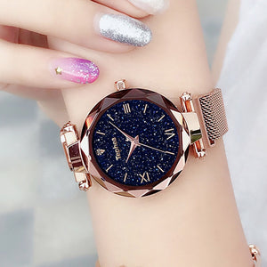 Luxury Women Watches Magnetic Starry Sky